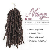 Butterfly Locs Crochet Hair 10 Inch Distressed Locs