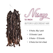 Butterfly Locs Crochet Hair 10 Inch Distressed Locs