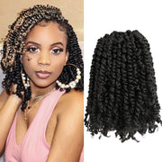8 Packs Pre-twisted Passion Twist Hair 10inch 96strands Pre-looped